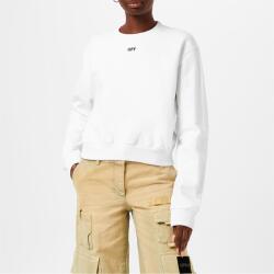 OFF WHITE Риза с дълъг ръкав OFF WHITE Women's Stamp Cotton Long Sleeve Crew Sweatshirt - White 0110