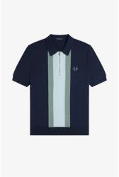 Fred Perry Блуза с яка Fred Perry Men's Vertical Stripe Zipped Short-Sleeve Polo Shirt - Dk Airforce 738