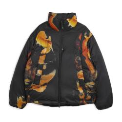 Y3 Яке Y3 Men's Water Repellent Nylon Medium Puffer Jacket - Black