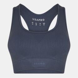 USA Pro UP Seamless Crop Sports Bra - Shark Grey