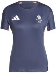 adidas Фланелка с къс ръкав Adidas Women's Rutee Team GB Short Sleeve Performance Gym Top - Legend Ink