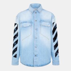 OFF WHITE Риза с дълъг ръкав OFF WHITE Men's Long Sleeve Denim Shirt - Navy Blue