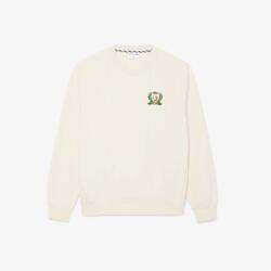 Lacoste Риза с дълъг ръкав Lacoste Men's Crest Embroidered Logo Long Sleeve Crew Sweatshirt - White XFJ