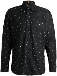 HUGO BOSS Риза с дълъг ръкав Boss Men's Remiton Long Sleeve Oxford Shirt - Black