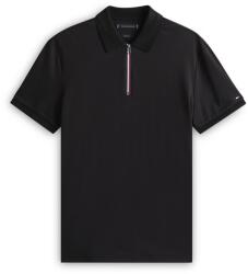 Tommy Hilfiger Блуза с яка Tommy Hilfiger Signature Zip Placket Polo Shirt - Black BDS