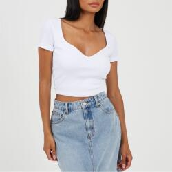 Brave Soul Дамска тениска Brave Soul Womens Shirt Sleeve T-Shirt with Sweetheart Neckline - White