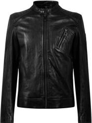 BELSTAFF Яке BELSTAFF Men's V Racer Water-Repellent Leather Long Sleeve Slim Fit Leather Jacket - Black