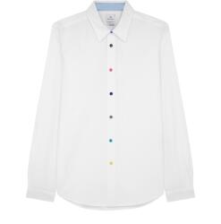 PS Paul Smith Риза PS Paul Smith Men's Multi-Button Long-Sleeve Plain Shirt - White 01