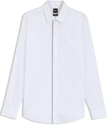 HUGO BOSS Риза с дълъг ръкав Boss Men's H-Hank-Party Patterned Long Sleeve Tailored Fit Shirt - White 100