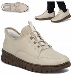 RIEKER 37-es Rieker Bőr Női Sportcipő Széles Szárú Bézs (Rieker N1357-60)