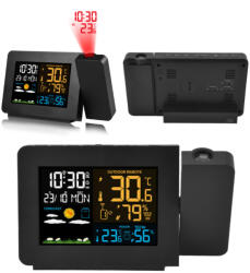  Óra, Projektoros Ébresztőóra, Időjárás Állomás, Higrométer, LCD (Hs08d9a)