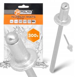 Polax 300x Törhető szegecsek 3, 2x8 mm Alumínium horganyzott Strapabíró Ezüst szegecs 9T (37-004(X6))