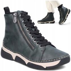 Rieker 38 Női téli bakancs Bélelt Kényelmes kötött bakancs magas divatos (Rieker 45920-54)