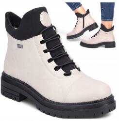 Rieker 39 Női Bokacsizma Téli Bélelt Kényelmes Bebújós Bézs (Rieker Y3163-60)