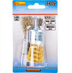 RICHMANN Kefe fúrógéphez, ecset alakú, 25 mm, sárgaréz bevonattal (C4325)