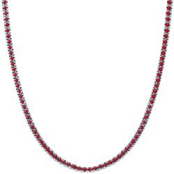 SAVICKI Тенис колие, бяло злато 585, рубини 5.840ct 3.0 мм 42 см