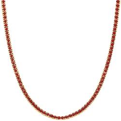 SAVICKI Тенис колие, злато 585, рубини, 4, 380К, 42 см