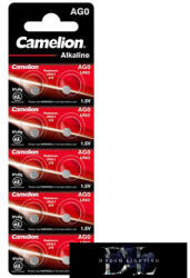 Camelion alkáli gombelem 1.5V AG0/LR63/LR521/379-BP10 (AG0-BP10)