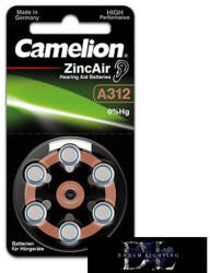 Camelion Zinc Air elem hallókészülék 1.4V A312/ZL 312-BP6 (A312-BP6)