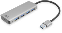 ACT AC6121 4-portos USB3.0 HUB Grey (AC6121) - mzona