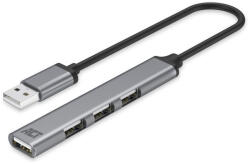 ACT 4-portos USB2.0 HUB Grey (AC6225) - mzona