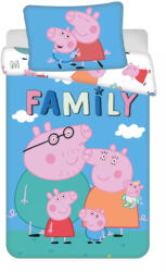  Peppa malac Big Pig Family gyerek, ovis ágyneműhuzat 100×135cm, 40×60 cm (JFK128405) - aztadejo
