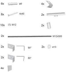 RAVAK 10°, BeHappy II, Chrome panelkit