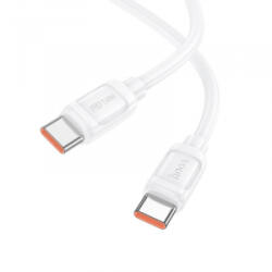 hoco. X115 Surpass USB-C - USB-C töltő- és adatkábel 240W, 1m fehér (HC652025) (HC652025)