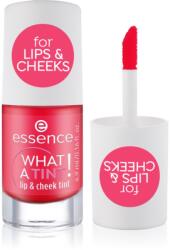 essence WHAT A TINT! folyékony arcpír és szájfény árnyalat 02 Coral Sunset 4.9 ml