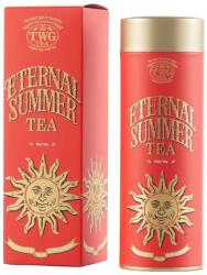 TWG Tea prémium rooibos tea, Örök Nyári Tea - Haute Couture, főzetes, toszkán őszibarack és hibiszkusz jegyekkel, teaninmentes, gazdag és aromás ízű, elegáns fémdobozban, 100 g (TWGHC014)