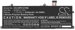 Cameron Sino li-polymer akkumulátor, 7.72v, 8300mAh, kompatibilis hp hstnn-wb0f -vel (CS-HPR147NB)