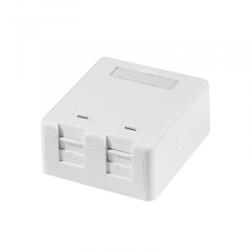 LogiLink Felületre szerelhető doboz 2 Keystone aljzathoz, rugós redőnnyel (NK4080) (NK4080)