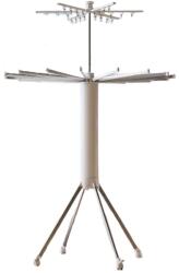 MACVI Macvi® függőleges ruhaszárító, 2 szintes, összecsukható, mobil, akasztós tartó, 16 rúd, 24 klip, 170 cm, 360°-os szárítás (MCV-01843) Ruhaszárító