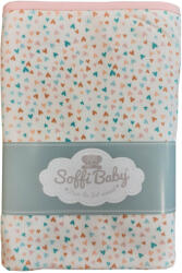 Soffi Baby Baby takaró pamut dupla rózsaszín szívecskék 80x100cm - babamarket
