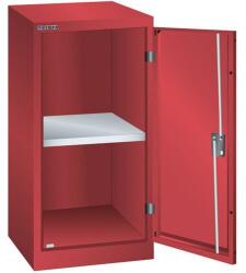 Lista műhelyszekrény polcokkal, 500x500x1000 mm, 1 polc, piros