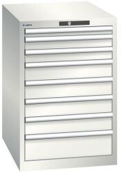 Lista Műhelyfiókos szekrény LISTA, 564x725x850 mm, 8 fiók, világosszürke