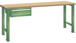 Lista Műhely munkapad LISTA, 1500x750x890 mm, 1 fiók, teherbírás 600 kg, zöld