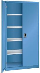 Lista Műhelyszekrények polcokkal Lista, 1000x400x1950 mm, tömör ajtók, kék