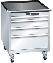 Lista mobil műhelyfiókos szekrény, 564x725x723 mm, 4 fiók, szürke