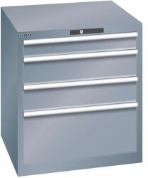 Lista műhelyfiókos szekrény, 717x725x800 mm, 4 fiók, sötétszürke - manutan - 622 643 Ft