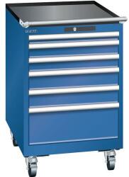 Lista mobil műhelyfiókos szekrény, 564x725x890 mm, 6 fiók, sötétkék
