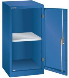 Lista műhelyszekrény polccal, 500x580x1000 mm, teherbírás 60 kg, sötétkék