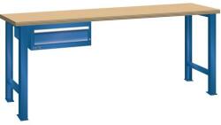 Lista Műhely munkapad LISTA, 1500x750x890 mm, 1 fiók, teherbírás 600 kg, sötétkék