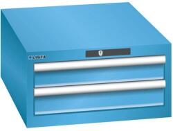Lista műhelyfiókos szekrény, 2 fiók = 2x 100mm, 564x725x283mm, világoskék