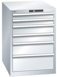 Lista Műhelyfiókos szekrény LISTA, 564x725x800 mm, 6 fiók, szürke