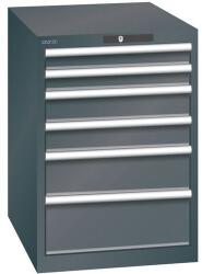 Lista Műhelyfiókos szekrény LISTA, 564x725x800 mm, 6 fiók, fekete