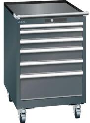 Lista Mobil műhelyfiókos szekrény LISTA, 564x725x890 mm, 6 fiók, fekete