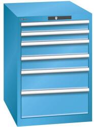 Lista Műhelyfiókos szekrény LISTA, 564x725x800 mm, 5 fiók, világoskék - manutan - 693 217 Ft