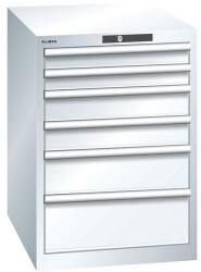 Lista Műhelyfiókos szekrény LISTA, 564x725x800 mm, 6 fiók, fehér