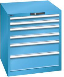 Lista műhelyfiókos szekrény, 717x725x800 mm, 4 fiók, világoskék - manutan - 747 967 Ft